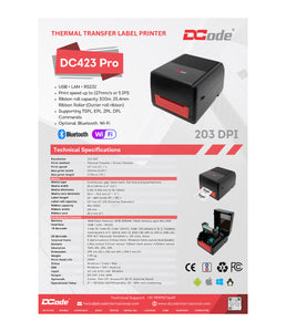 DCODE DC423 Pro Thermal Transfer Label Printer