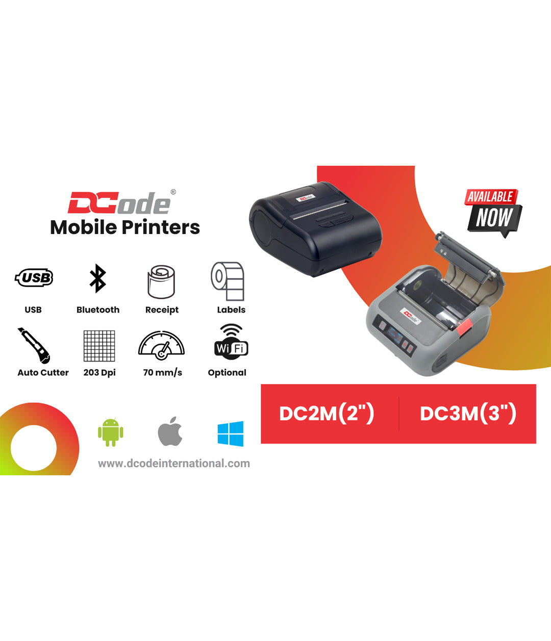 DCODE DC 2M Mobile Printers