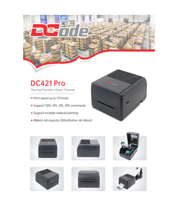 DCODE DC 421 PRO Thermal Transfer Label Printer