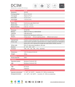 DC 3M DCODE Mobile Label Printer