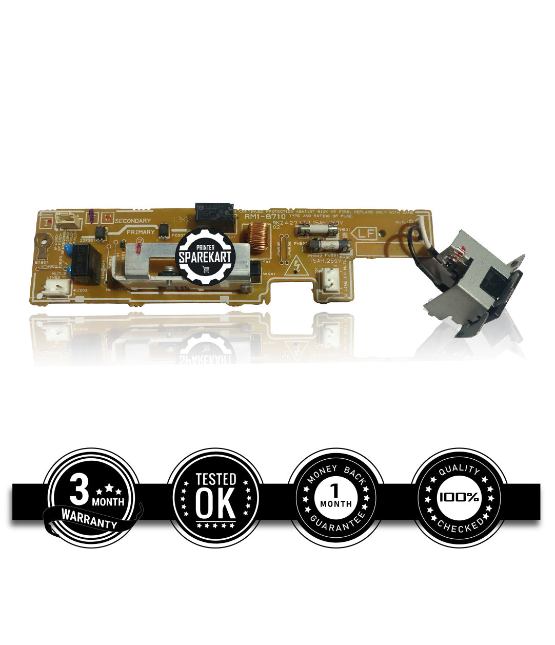 Fuser Power Supply / DC Board For HP LaserJet Pro 200 color Printer M251N / M251NW / M276N (RM1-8710) RC Original