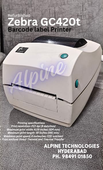 ZEBRA GC420t BARCODE LABLE PRINTER (REFURBISHED)